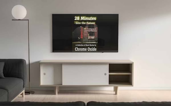 28 Minutes Into The Future - on a wide screnn tv